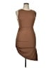Cider Solid Brown Cocktail Dress Size XL - photo 1