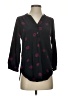 Amour Vert 100% Silk Black 3/4 Sleeve Silk Top Size XS - photo 1