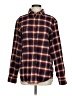Old Navy 100% Cotton Plaid Orange Long Sleeve Button-Down Shirt Size S - photo 1