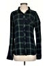 South Moon Under 100% Rayon Plaid Green Long Sleeve Button-Down Shirt Size XS - photo 1