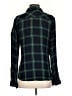 South Moon Under 100% Rayon Plaid Green Long Sleeve Button-Down Shirt Size XS - photo 2