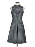 David Lawrence Houndstooth Gray Black Casual Dress Size 6 - photo 1