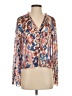 Zara 100% Polyester Tan Long Sleeve Blouse Size S - photo 1