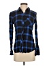 Gap 100% Rayon Plaid Blue Long Sleeve Button-Down Shirt Size S - photo 1