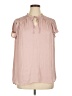 Maison d' Amelie 100% Polyester Pink Short Sleeve Blouse Size XL - photo 1
