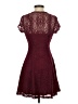 Express 100% Polyester Hearts Burgundy Cocktail Dress Size XS - photo 2