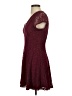 Express 100% Polyester Hearts Burgundy Cocktail Dress Size XS - photo 5