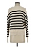 Shein 100% Acrylic Stripes Ivory Turtleneck Sweater Size 4 - photo 1