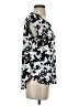 Elle Floral Black Short Sleeve Blouse Size S - photo 4