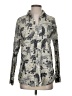 Gretchen Scott Designs 100% Cotton Animal Print Silver Black Long Sleeve Button-Down Shirt Size S - photo 1