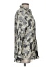 Gretchen Scott Designs 100% Cotton Animal Print Silver Black Long Sleeve Button-Down Shirt Size S - photo 4