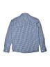 BIENZOE 100% Cotton Checkered-gingham Blue Long Sleeve Button-Down Shirt Size 11 - 12 - photo 2