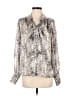 J by Joie 100% Polyester Animal Print Silver Long Sleeve Blouse Size S - photo 1