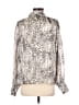 J by Joie 100% Polyester Animal Print Silver Long Sleeve Blouse Size S - photo 2