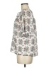 Ann Taylor LOFT 100% Polyester Floral Ivory Short Sleeve Blouse Size M - photo 5