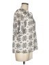 Ann Taylor LOFT 100% Polyester Floral Ivory Short Sleeve Blouse Size M - photo 4