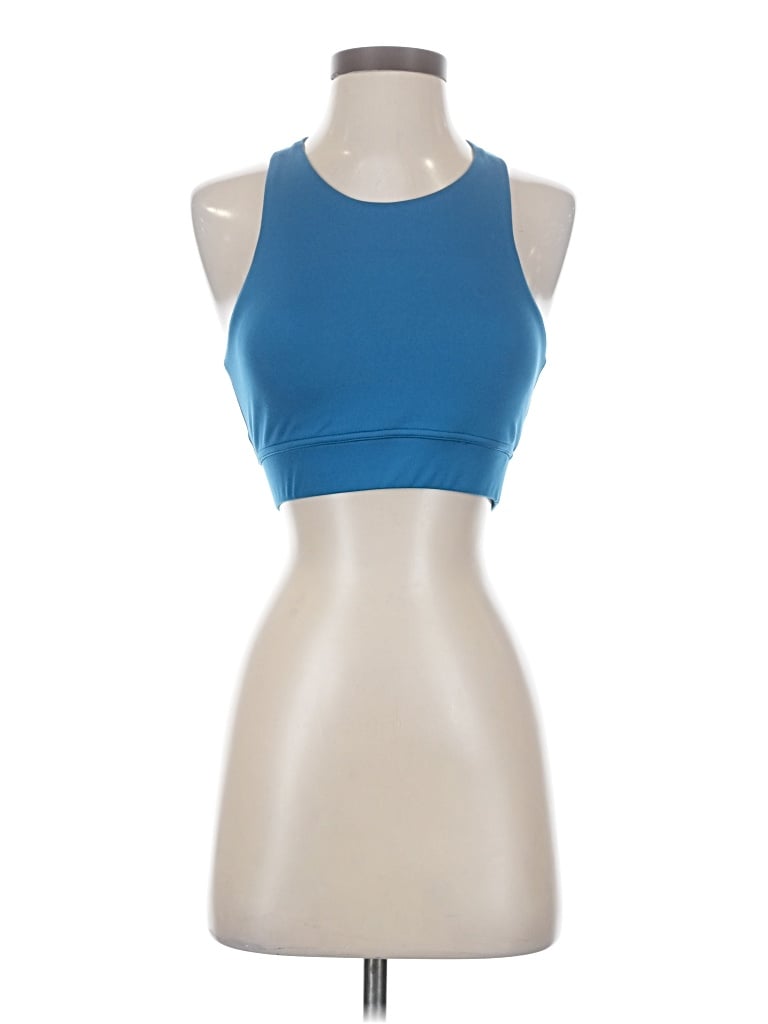 Pre-owned Soybu Tank Top Blue Halter Neckline Tops