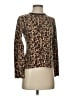 Prive 100% Cashmere Animal Print Brown Cashmere Pullover Sweater Size S - photo 1
