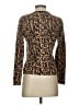 Prive 100% Cashmere Animal Print Brown Cashmere Pullover Sweater Size S - photo 2