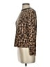 Prive 100% Cashmere Animal Print Brown Cashmere Pullover Sweater Size S - photo 5
