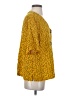 Assorted Brands 100% Rayon Yellow Short Sleeve Blouse Size XL - photo 4