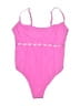 Yitty Solid Pink One Piece Swimsuit Size L - photo 1