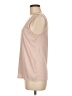 Ann Taylor 100% Polyester Tan Sleeveless T-Shirt Size M - photo 5