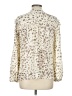Rails 100% Rayon Animal Print Ivory Orange Long Sleeve Blouse Size L - photo 2