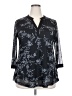 Timeson Black 3/4 Sleeve Blouse Size XXL - photo 1