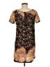 Angie 100% Polyester Paisley Brown Casual Dress Size M - photo 2