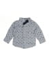 Ben Sherman Chevron-herringbone Gray Long Sleeve Button-Down Shirt 9-12 MO / 12 MO - photo 1