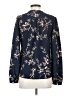 Gap 100% Polyester Floral Blue Long Sleeve Blouse Size XS - photo 2