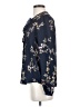Gap 100% Polyester Floral Blue Long Sleeve Blouse Size XS - photo 5