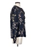 Gap 100% Polyester Floral Blue Long Sleeve Blouse Size XS - photo 4