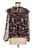 Draper James 100% Polyester Floral Black Long Sleeve Blouse Size M - photo 1