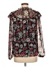 Draper James 100% Polyester Floral Black Long Sleeve Blouse Size M - photo 2