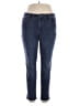 Inc Denim Solid Blue Jeans Size 16w - photo 1