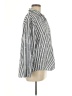 Only 100% Cotton Stripes Silver Long Sleeve Button-Down Shirt Size M - photo 4