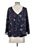 Cupcakes & Cashmere 100% Polyester Blue 3/4 Sleeve Blouse Size XS - photo 2