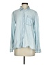 Express 100% Lyocell Blue Long Sleeve Button-Down Shirt Size S - photo 1