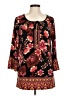 JM Collection Black 3/4 Sleeve Blouse Size M - photo 1