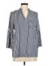 Unbranded Stripes Blue 3/4 Sleeve Blouse Size M - photo 1