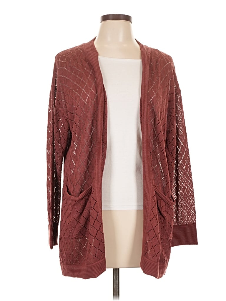 Bloomchic Cardigan Sweater In Burgundy