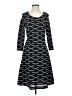 ECI 100% Polyester Argyle Black Casual Dress Size 4 - photo 1