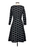 ECI 100% Polyester Argyle Black Casual Dress Size 4 - photo 2