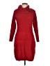 Studio One 100% Acrylic Red Casual Dress Size L (petite) - photo 1
