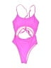 Unbranded Solid Pink One Piece Swimsuit Size S - photo 1