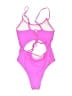 Unbranded Solid Pink One Piece Swimsuit Size S - photo 2