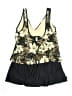 Shape Solver Floral Black Swimsuit Top Size 14 - photo 2