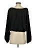 Peach Love Black Long Sleeve Blouse Size S - photo 2